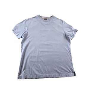 Left Coast Tee Mens Blue 100% Pima Cotton Short Sleeve Crewneck T-Shirt L